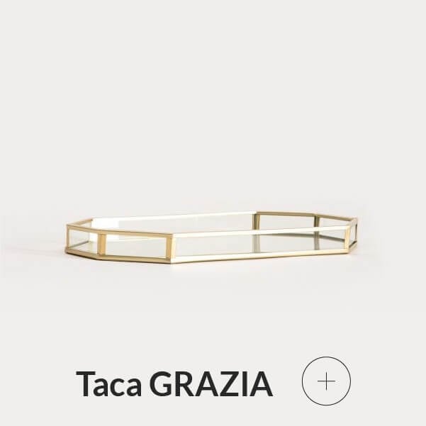 Taca dekoracyjna szklana złota
