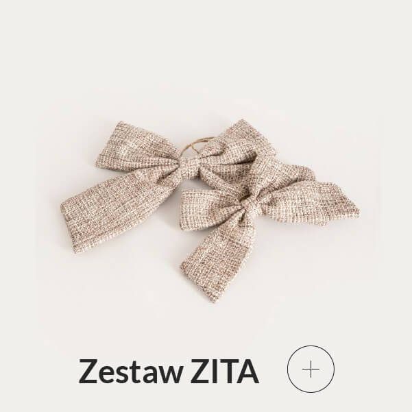 Zawieszki choinkowe kokardki beżowe