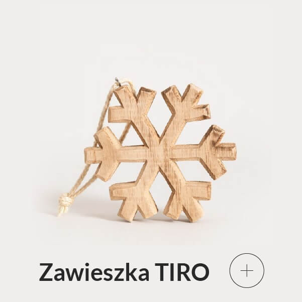 Zawieszka choinkowa śnieżynka drewniana