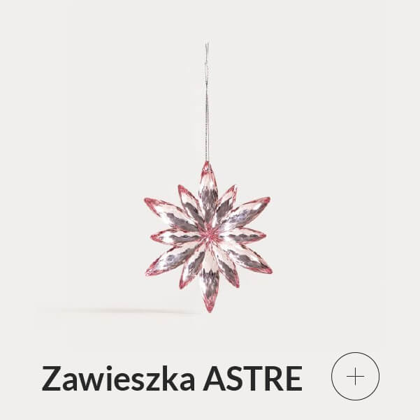 Zawieszka choinkowa gwiazdka różowa