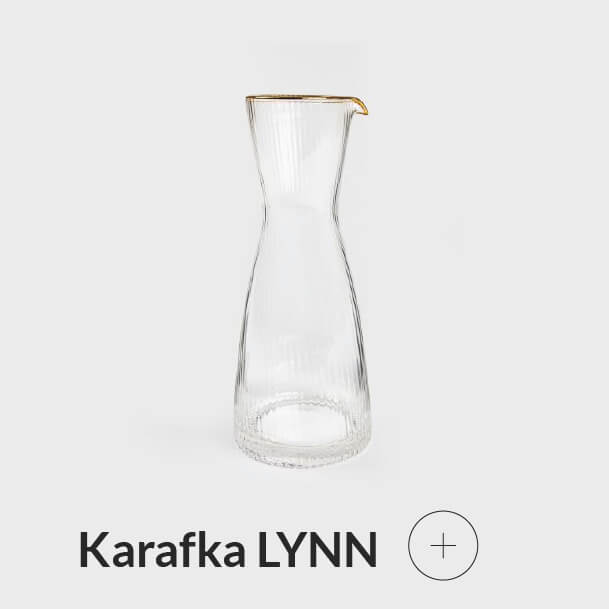 Karafka szklana ryflowana