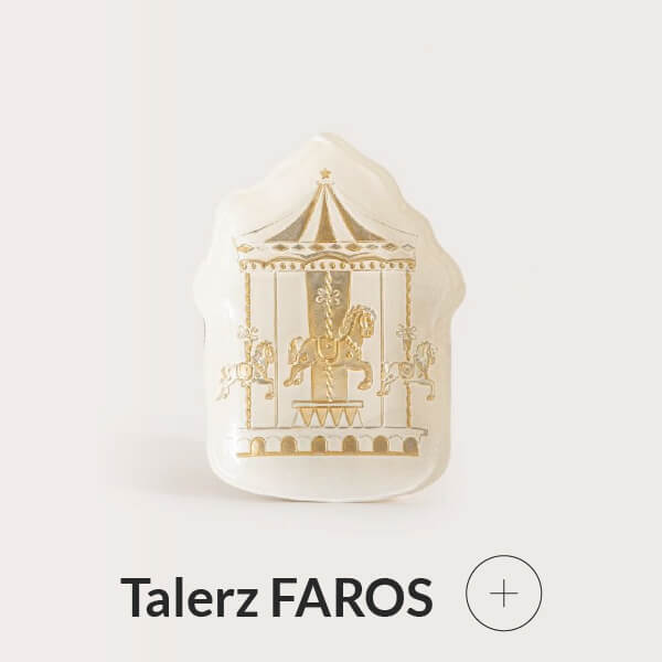ozdoby świąteczne glamour_talerz dekoracyjny biało-złoty