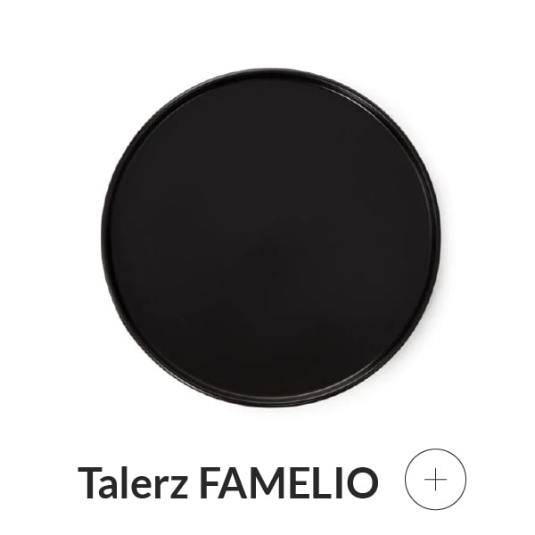 talerz obiadowy czarny
