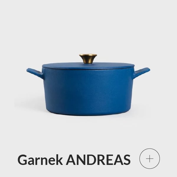 garnek żeliwny emaliowany niebieski