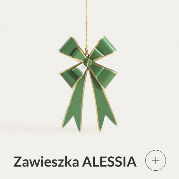 Zawieszka na choinkę kokarda zielona