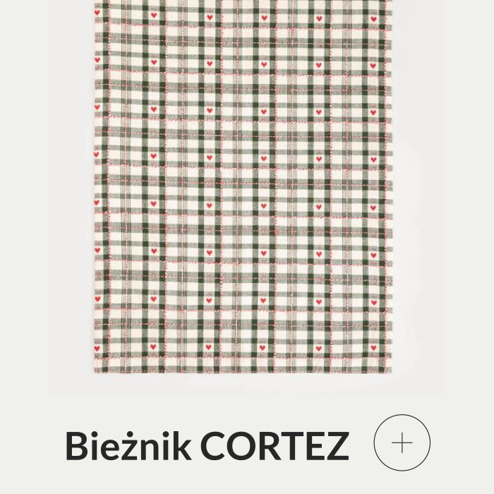 Bieżnik w kratkę świąteczny