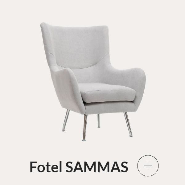 Fotel uszak jasnoszary