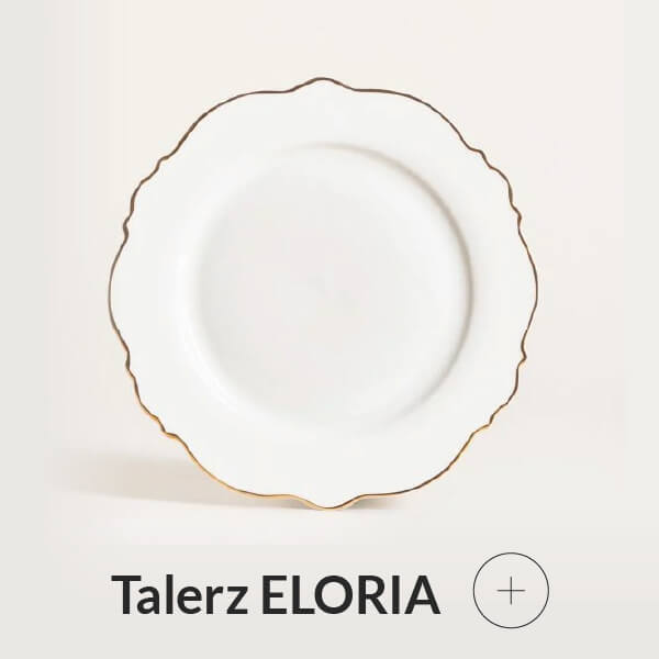 Talerz ze złotym rantem