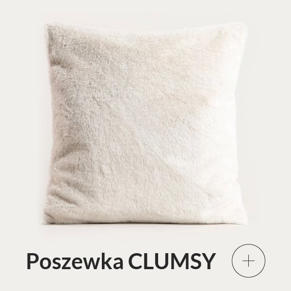 Poszewka beżowa z imitacji króliczego futra