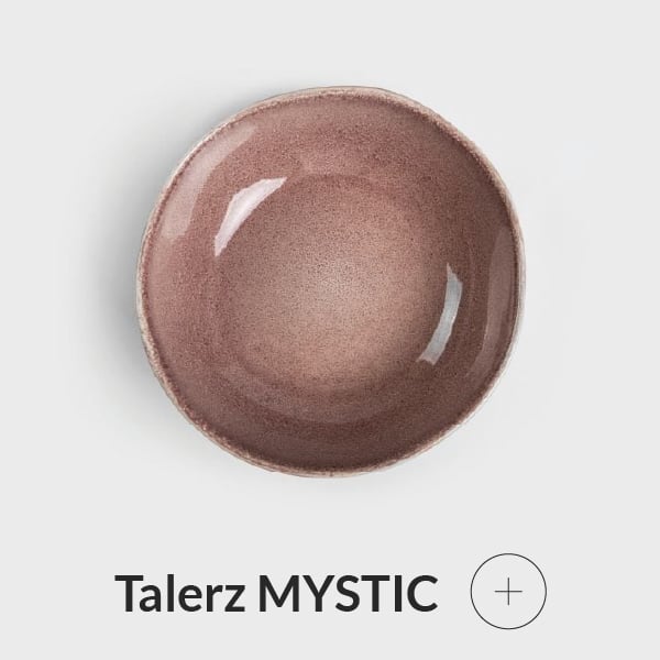 Talerz różowy z kamionki