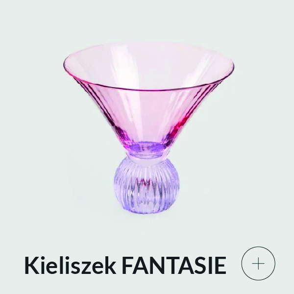 Kieliszek dekoracyjny różowy