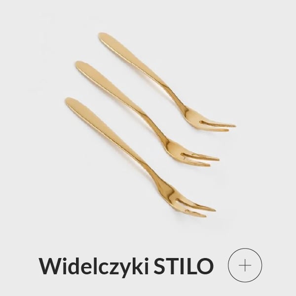 Widelczyki deserowe złote