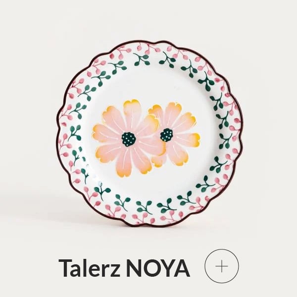 Talerz w kwiaty różowe