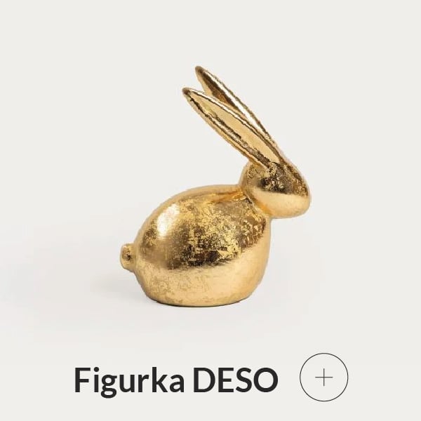 Figurka wielkanocna zajączek złoty