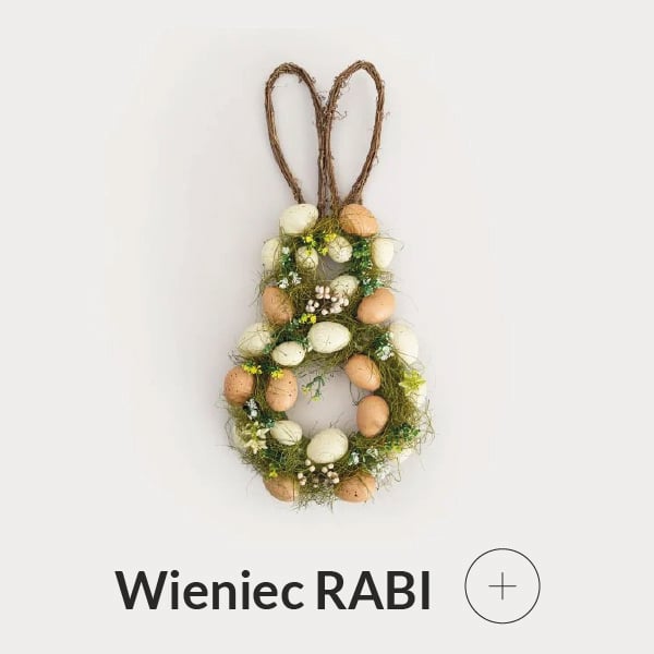 Wieniec wielkanocny w kształcie zajączka