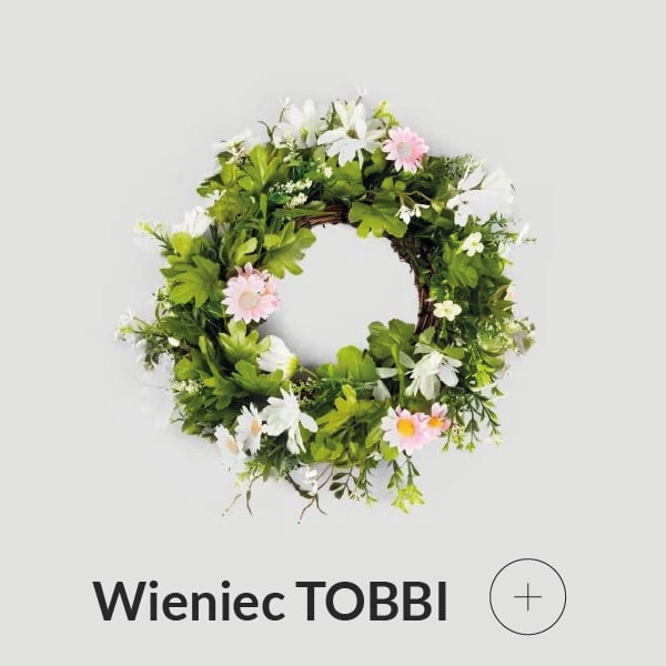 Wieniec wielkanocny z kwiatami
