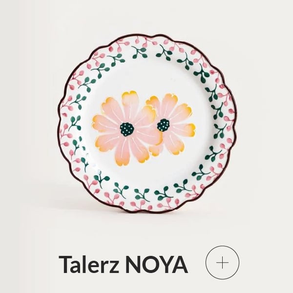 Talerz pastelowy z kwiatami