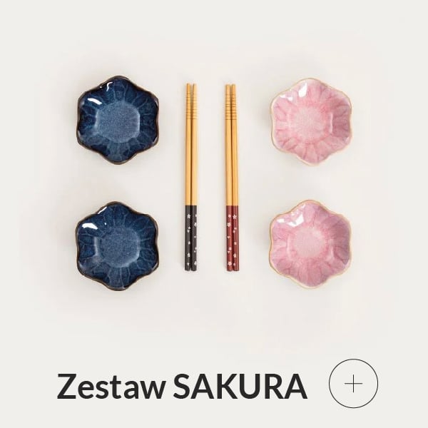 Zestaw do sushi z miseczkami w kształcie kwiatka