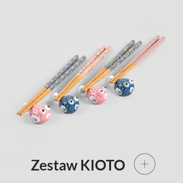 Pałeczki do sushi z podstawkami w kształcie rybek
