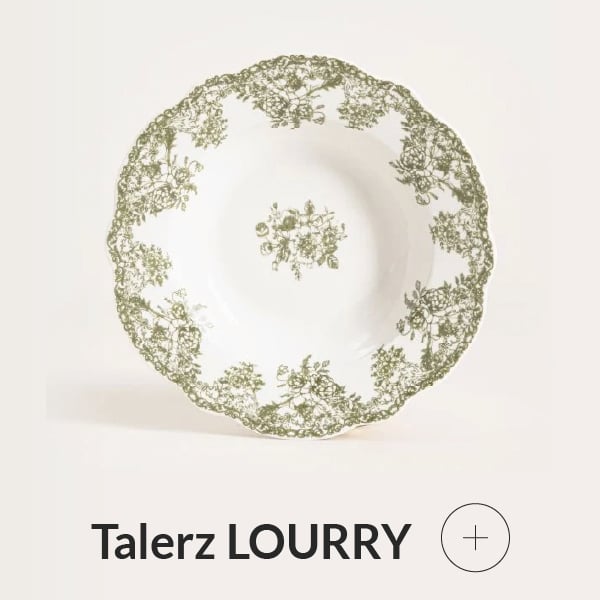 Talerz porcelanowy zielony