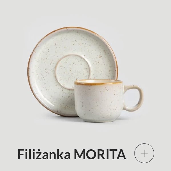 Filiżanka ze spodkiem beżowa