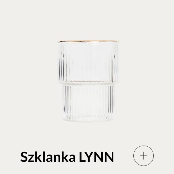 Szklanka ze złotym rantem