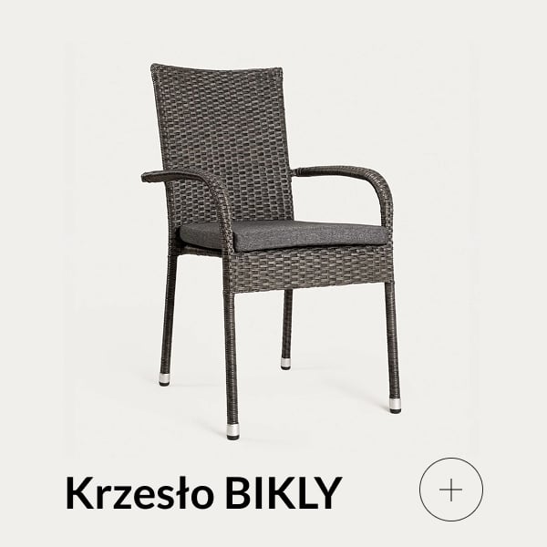 Krzesło ogrodowe z technorattanu szare
