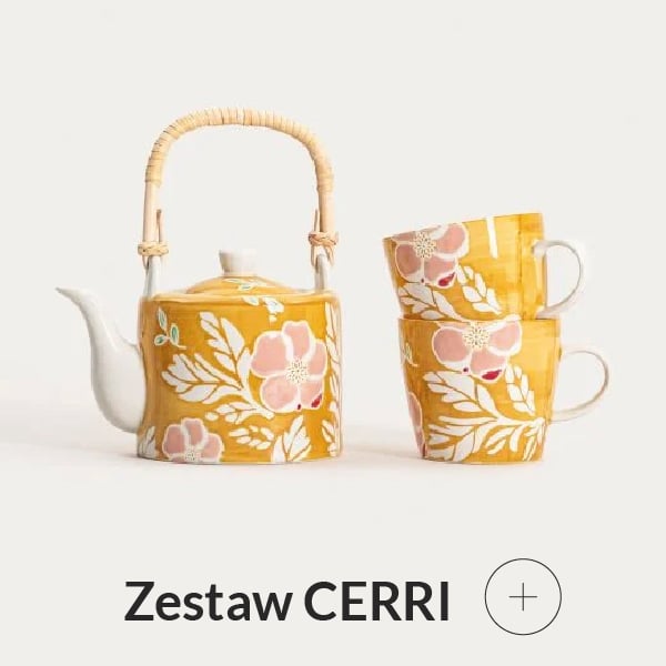 Zestaw do herbaty żółty