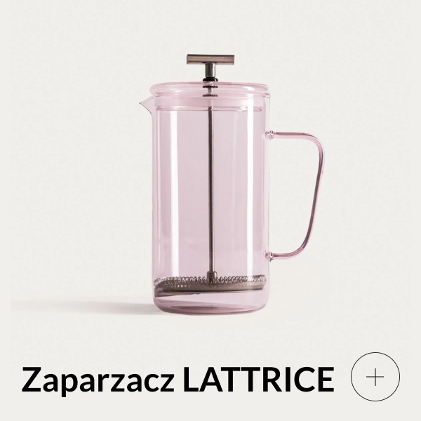 Zaparzacz szklany różowy