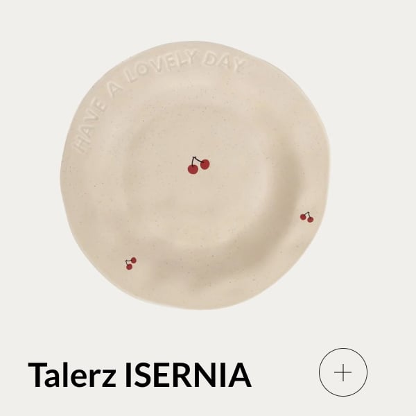 Talerz porcelanowy z wisienkami