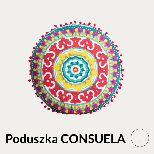 Poduszka okrągła w stylu boho