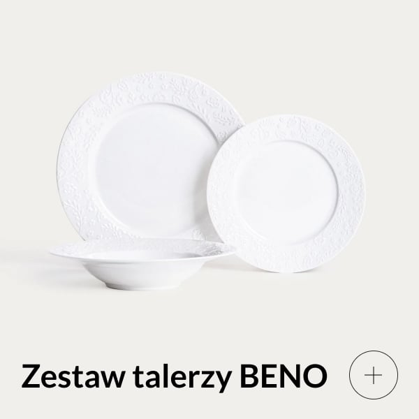 zastawa stołowa biała BENO
