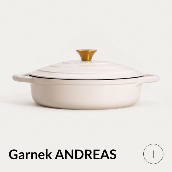 garnek żeliwny biały ANDREAS