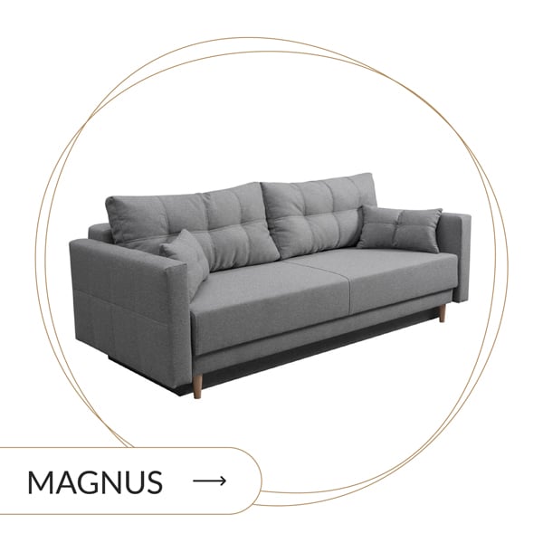 Sofa szara z funkcją spania