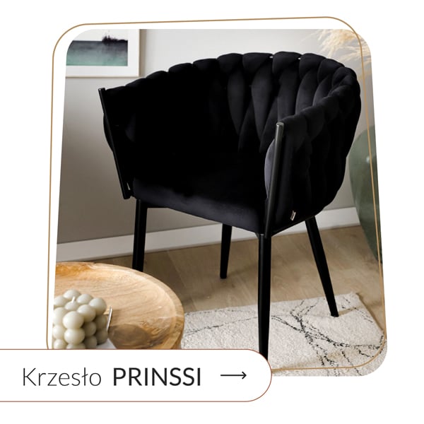 krzesło plecione czarne