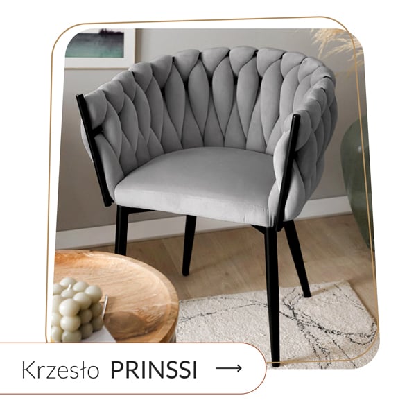 krzesło plecione szare
