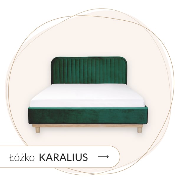 łóżko welurowe zielone