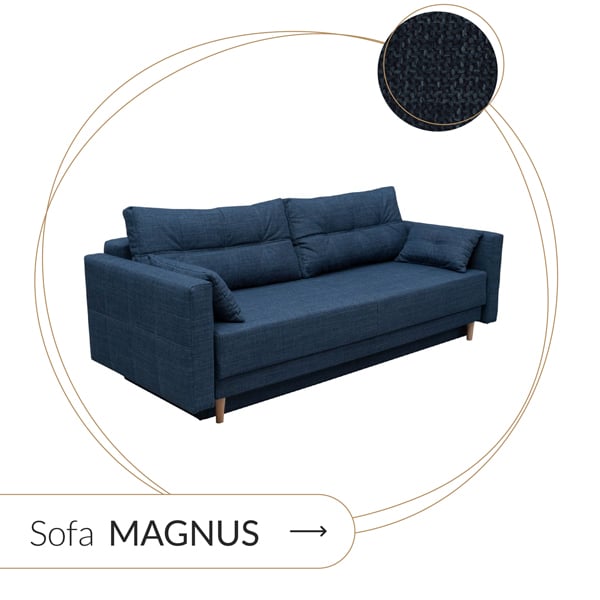 sofa granatowa