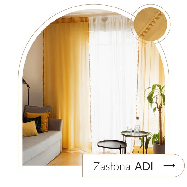 zasłona musztardowa