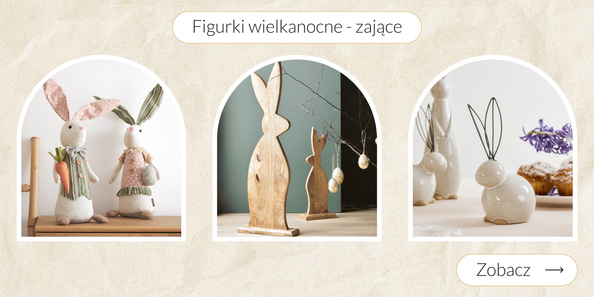 figurki wielkanocne - zające