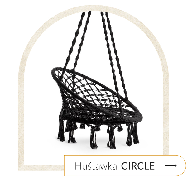 huśtawka na balkon czarna