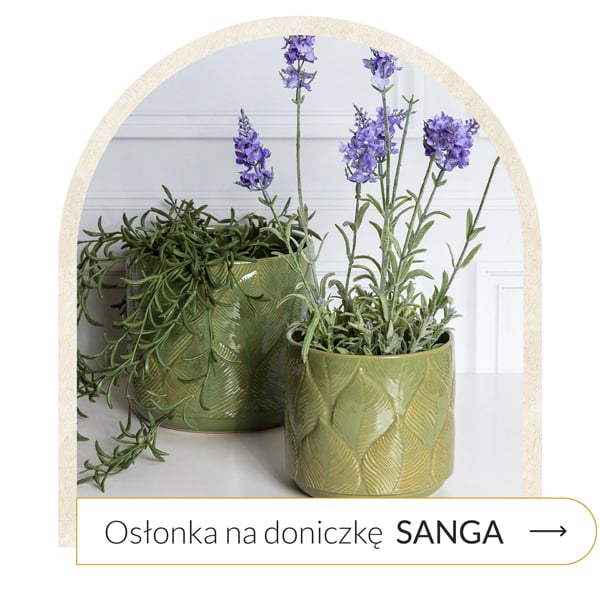 osłonka doniczki ceramiczna zielona