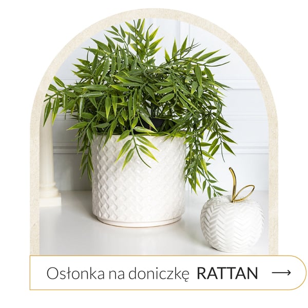 osłonka na doniczkę biała