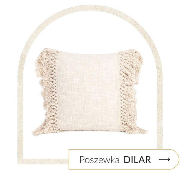 Poszewka dekoracyjna z frędzlami