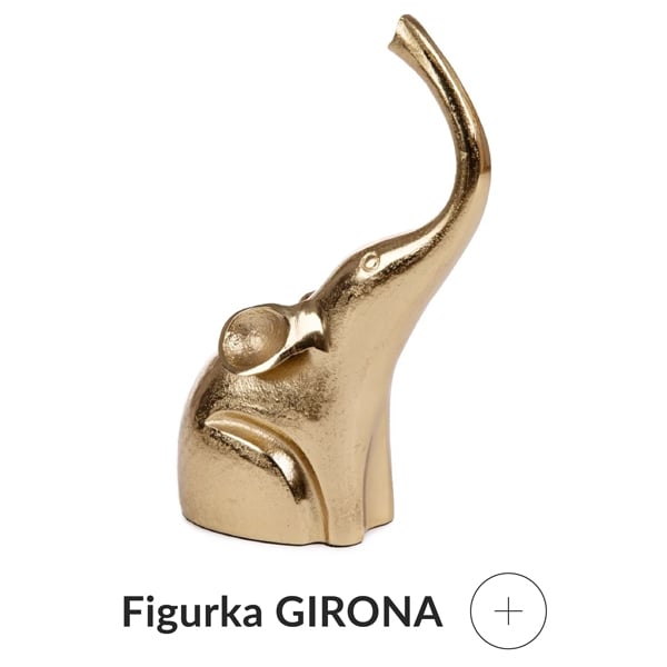 Figurka słoń złota