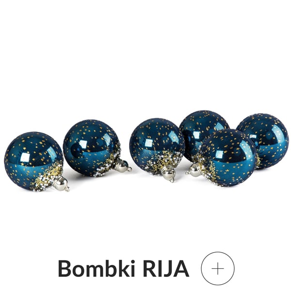 Bombki granatowo złote