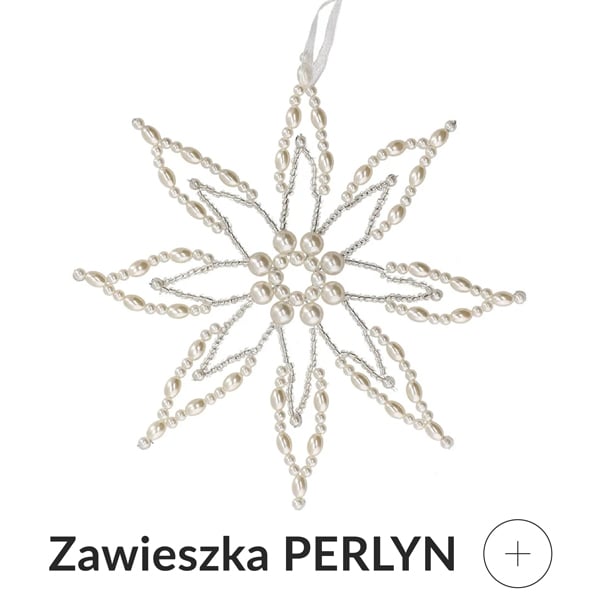 zawieszka na choinkę perłowa