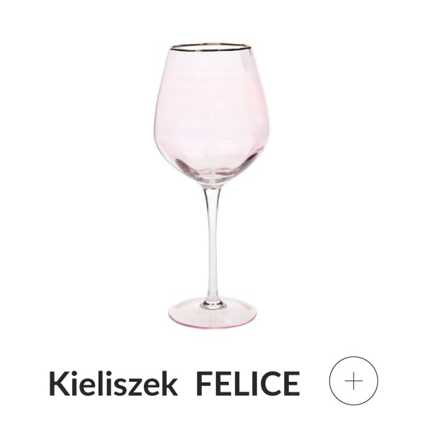 Kieliszek do wina różowy