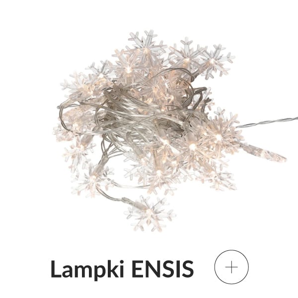 Lampki na choinkę płatki śniegu