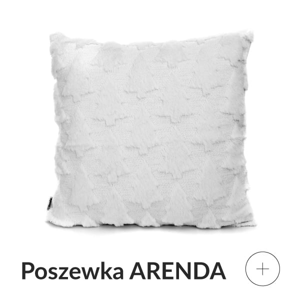 Poszewka biała z imitacji futra